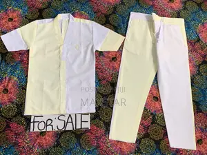 Beautiful White Designed Travera African Wear Clothes