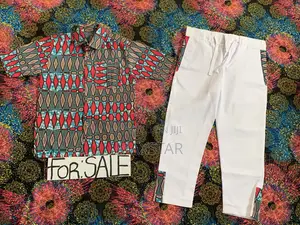 Beautiful White Designed Travera African Wear Clothes