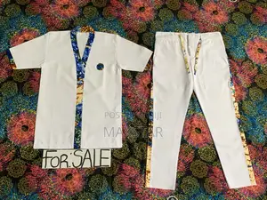 Beautiful White Designed Travera African Wear Clothes