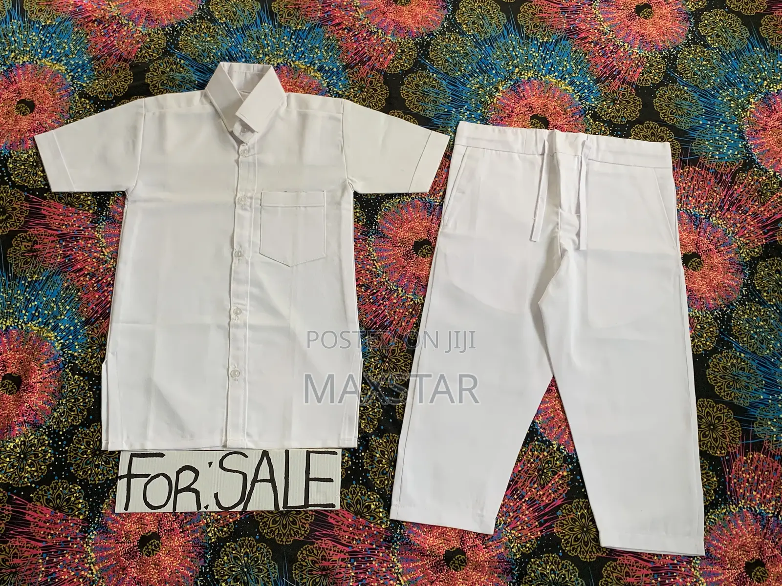 Beautiful White Designed Travera African Wear Clothes