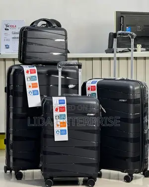Ash Grey Travel Suitcase – 4-Piece Luggage Set