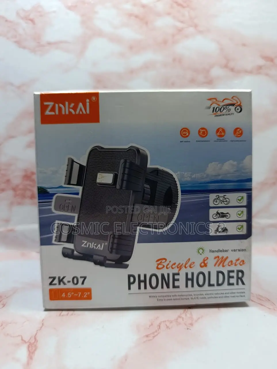 ZNKAI 360° Rotating Bike Motorcycle Phone Holder