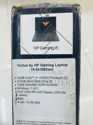 New Laptop HP Victus 15 16GB Intel Core i5 SSD 512GB