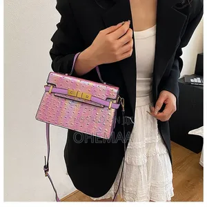 Luxe Ostrich Crossbody Bag