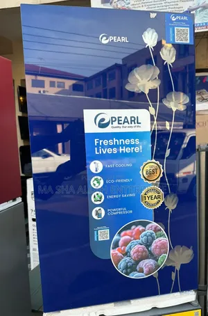 Stylish and Powerful Pearl Single Door Blue Glassed Fridge