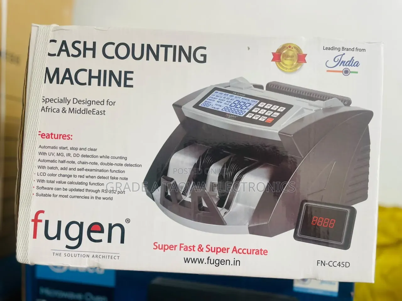 Automatic Start,stop and Clear Fugen Bill Counting Machine