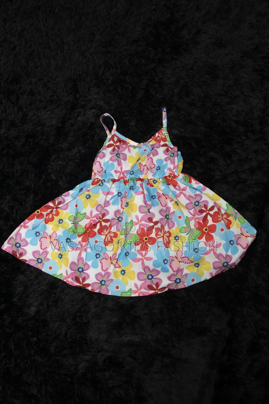 Pretty Flowery Sun Dress for Little Girl
