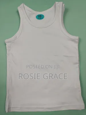 3 PCs White Cotton Singlets/Vests for Toddlers