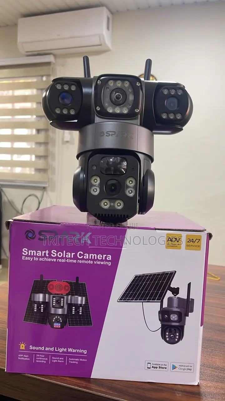 JA-s33b Wifi 4 Lens 4 Videos 4g Solar Security Camera