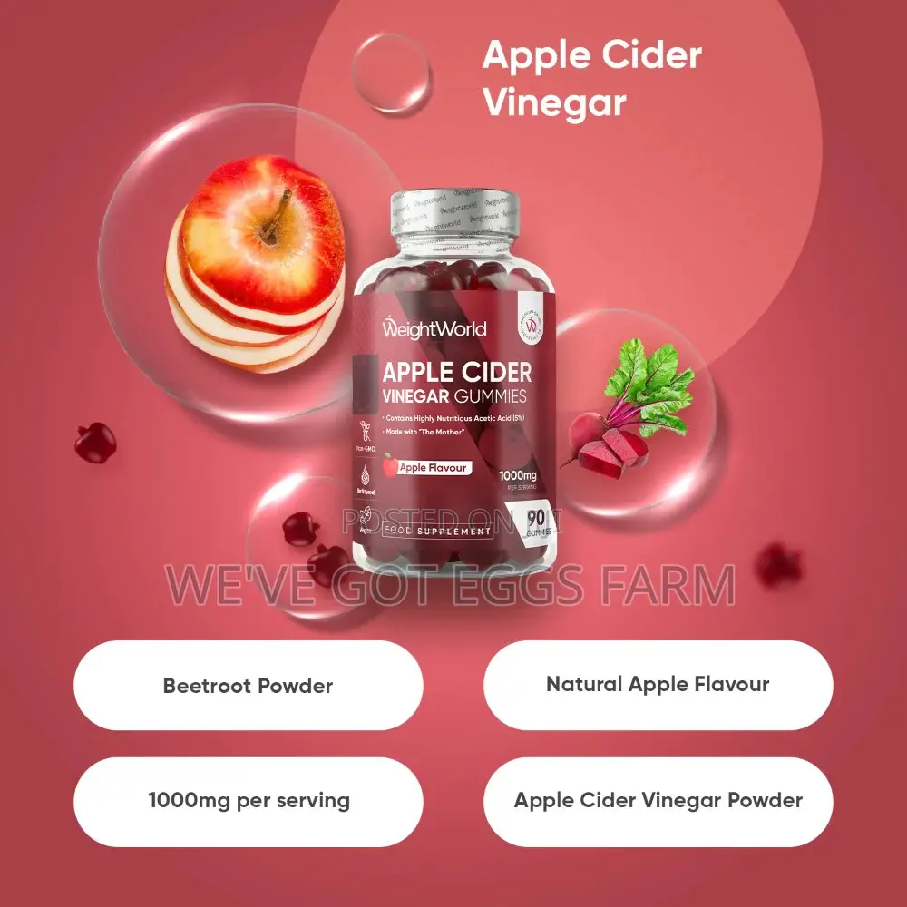 WeightWold Apple Cider Vinegar 1000mg Gummies UK Imported AvailableNow
