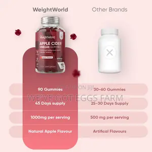 WeightWold Apple Cider Vinegar 1000mg Gummies UK Imported AvailableNow