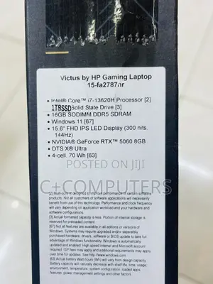 New Laptop HP Victus 15 16GB Intel Core i7 SSD 1T
