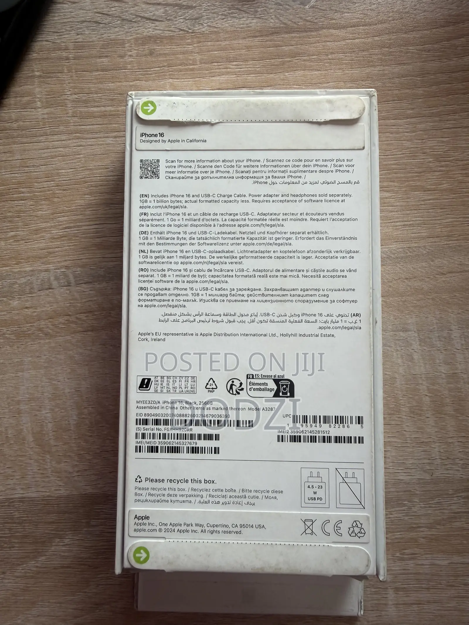 Apple iPhone 16 256 GB Black