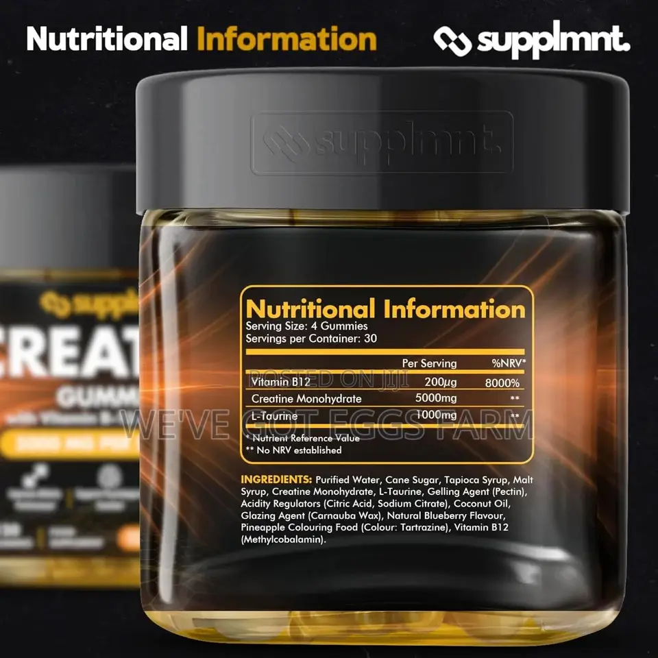 Supplmnt. Creatine 5000mg Gummies UK Imported Available Now