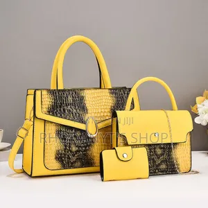 Premium 3-in-1 Crocodile Pattern Women's Handbag Set