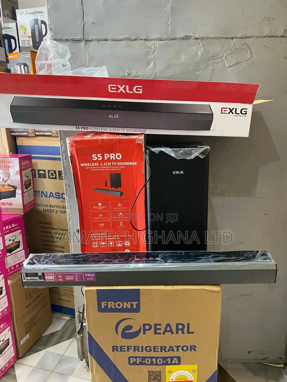 Exlg Powerful 2000w 2.1ch Wireless Bluetooth Soundbar With Woofer