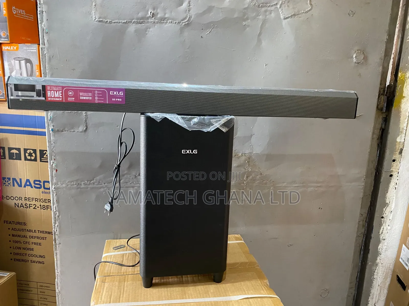 Exlg Powerful 2000w 2.1ch Wireless Bluetooth Soundbar With Woofer
