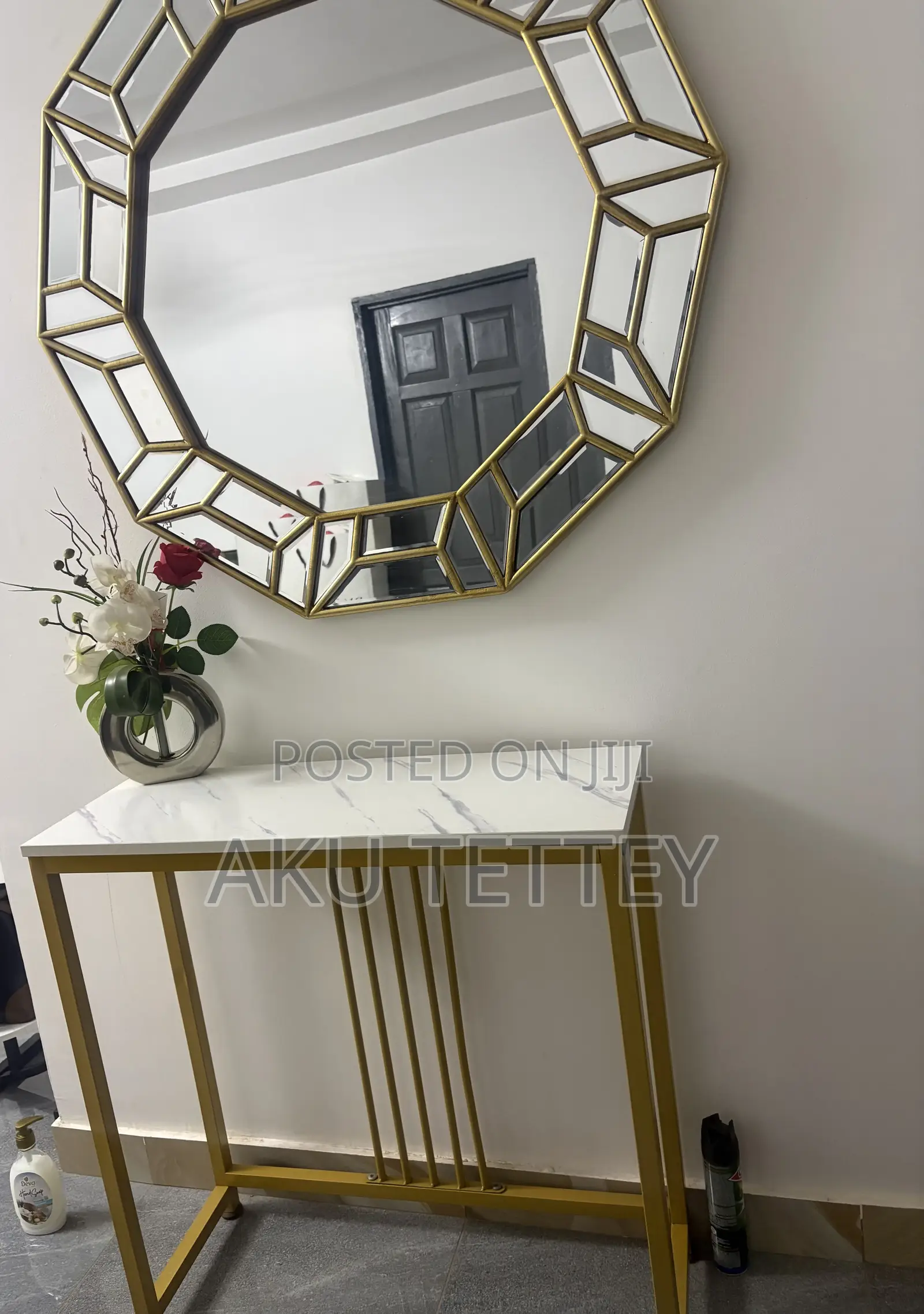 Table and Mirror Console