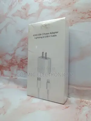 65W USB-C PD Fast Charger With Lightning Cable for iPhone iPad