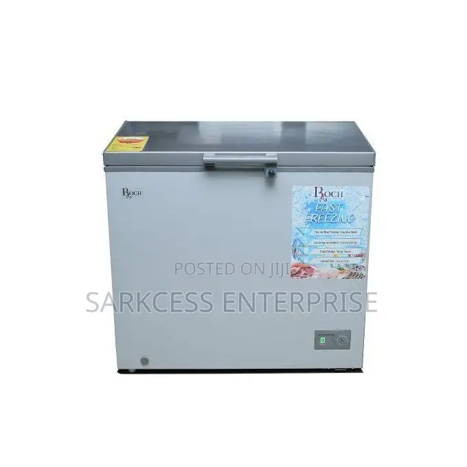 Roch RCF-230BN-B Chest Freezer With Sliding Glass - 200L - Silver