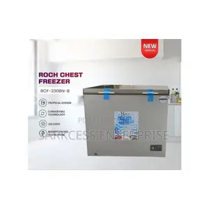 Roch RCF-230BN-B Chest Freezer With Sliding Glass - 200L - Silver