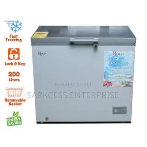 Roch RCF-230BN-B Chest Freezer With Sliding Glass - 200L - Silver