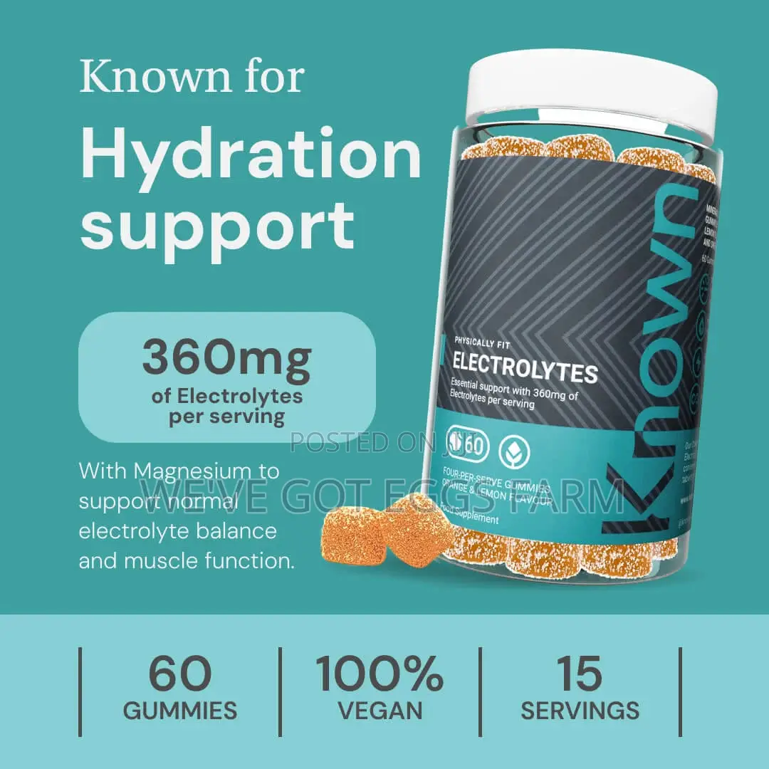 Known Electrolyte Gummies 360mg Gummies UK Imported Available Now