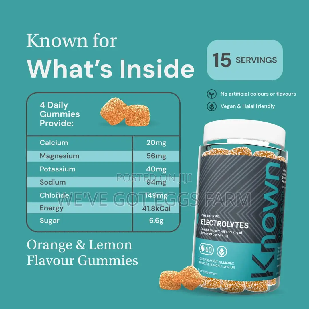 Known Electrolyte Gummies 360mg Gummies UK Imported Available Now