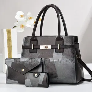 3-in-1 Vintage Patchwork Handbag Set With Shoulder Strap Wallets