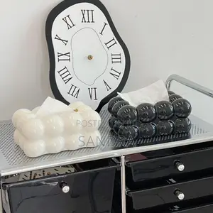 Black Beaded Tissue Box Holder