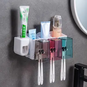 Wall-Mounted Toothbrush Bathroom Organizer