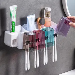 Wall-Mounted Toothbrush Bathroom Organizer