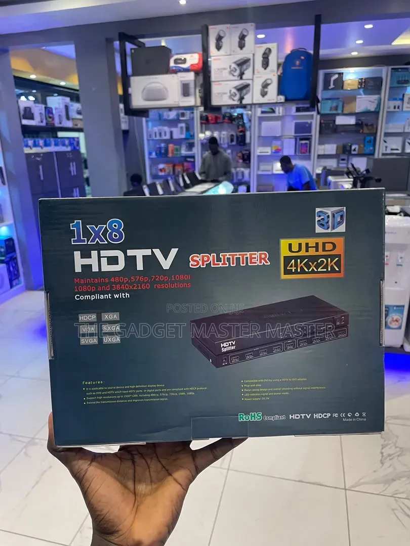 3d HDTV 1x8 Uhd Splitter