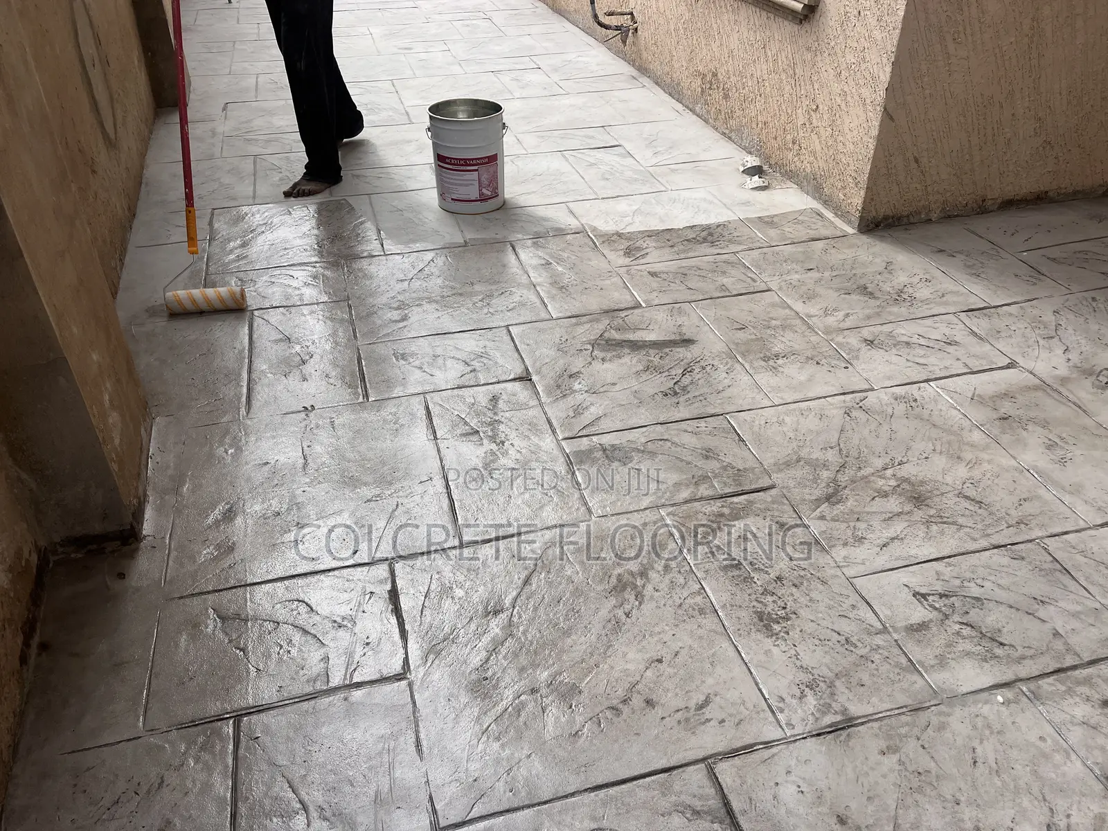 Stamped Concrete Stone Polish Varnish Sealer