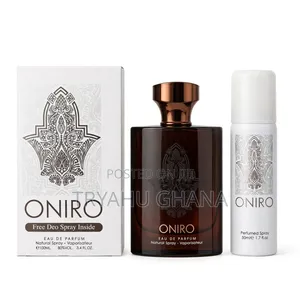 ONIRO Perfume Deal:
Buy 100ML EDP, Get FREE Deo Spray-Tryahu Ghana