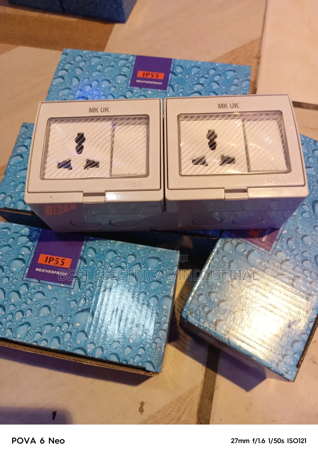 Waterproof Double Socket With Switch