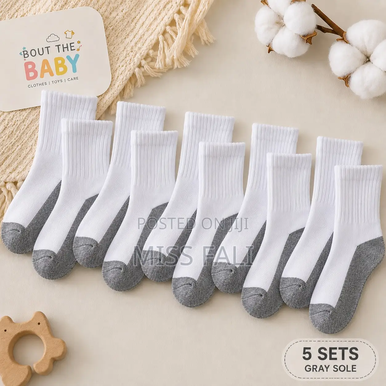 Ribbed Baby Socks. 5pairs 1-3years and 3-6years.