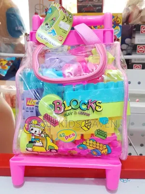 42 Pieces Lego/ Building Blocks in a Trolley Bag 2 Years to 4 Years