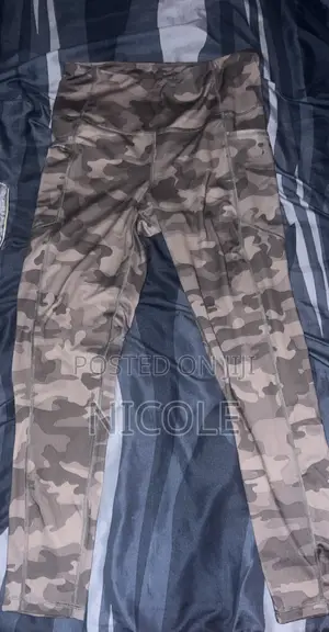 Army Camouflage Camo Green Leggings Athletic Pants