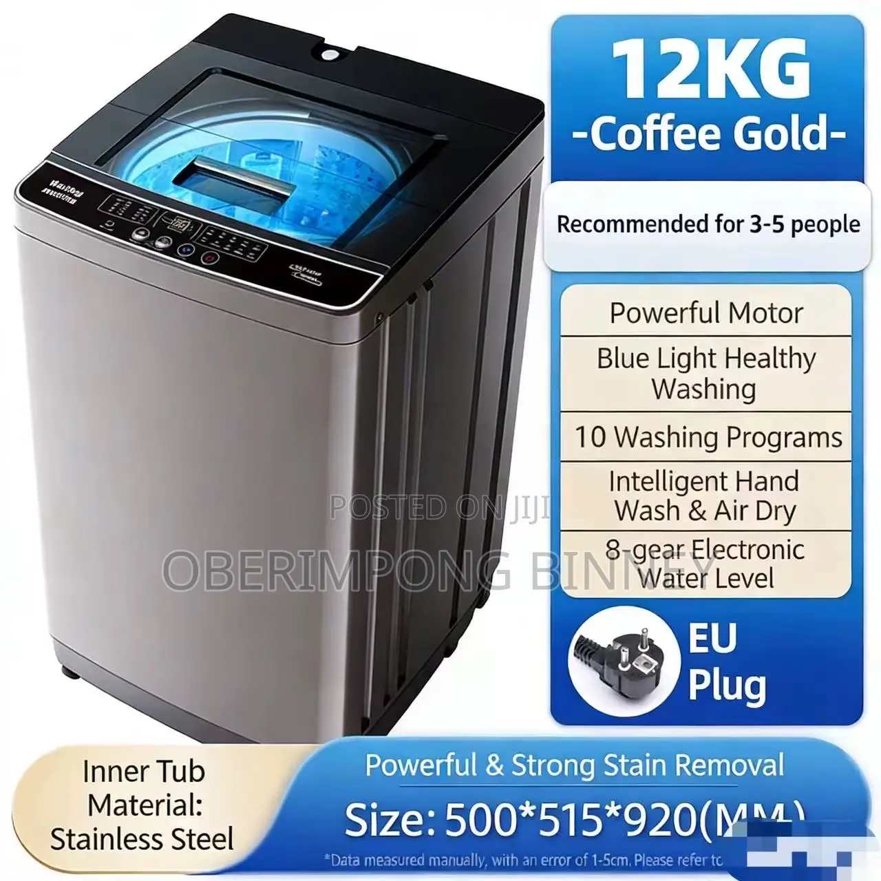 Washing Machine 12kg Top Loaded