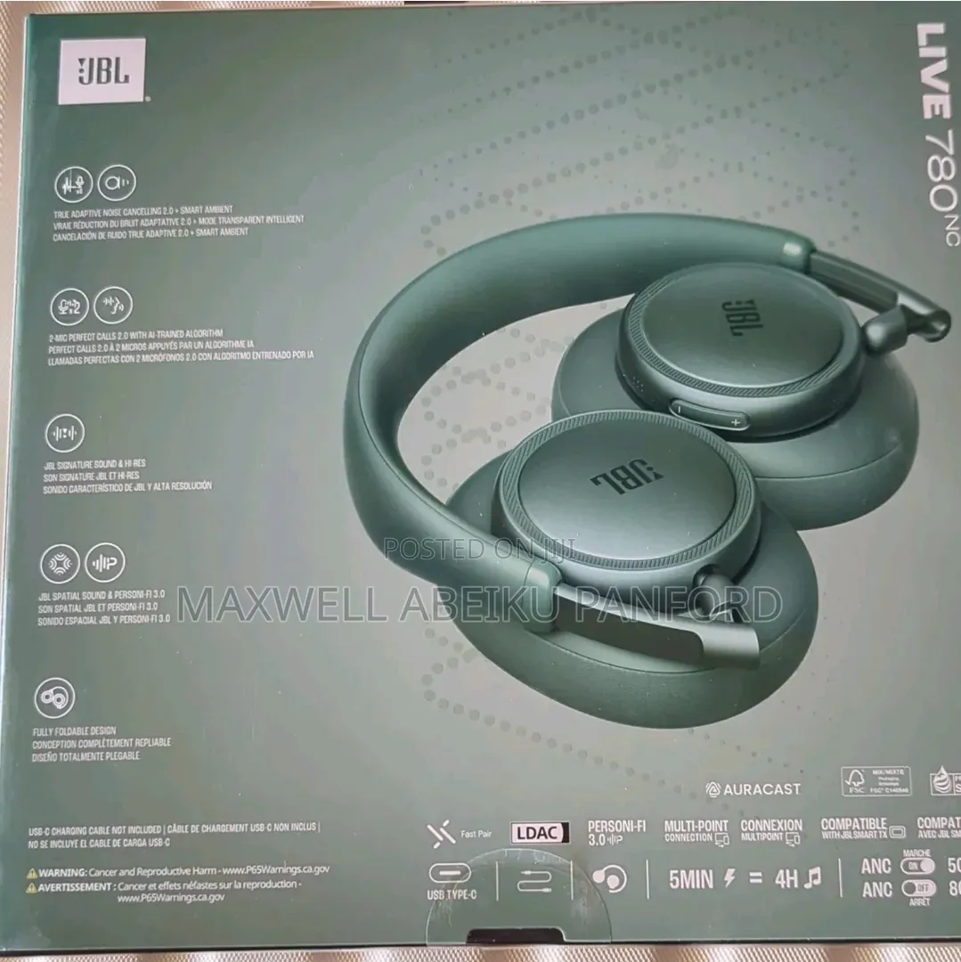 JBL Live 780NC Bluetooth Wireless Over-Ear Headphones