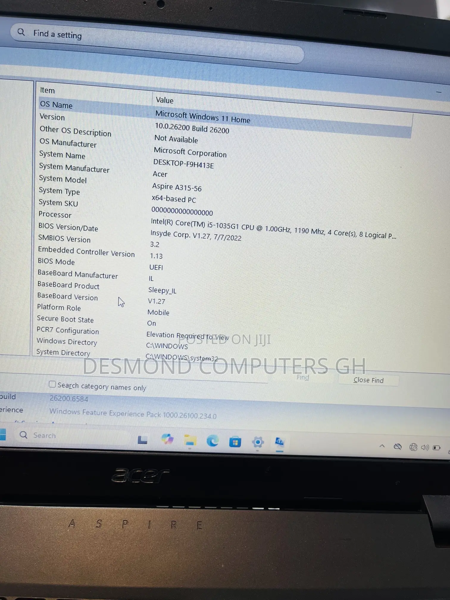 Laptop Acer Aspire A315 52 8GB Intel Core i5 HDD 1T