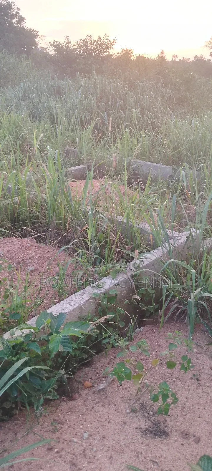 Half Plot With 3 BDRM Foundation, Sand Quarry Dust at Asonomaso SAFO