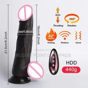Rechargeable Realistic 8 Inch Silicone Dildo Vibrator + Remote Control