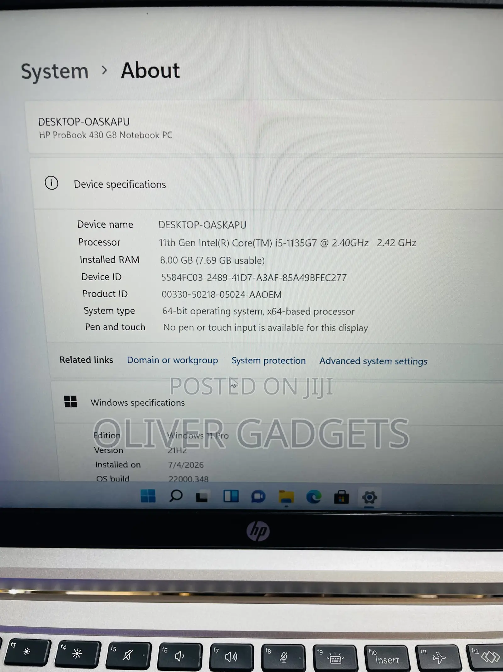Laptop HP ProBook 430 G8 8GB Intel Core i5 SSD 256GB