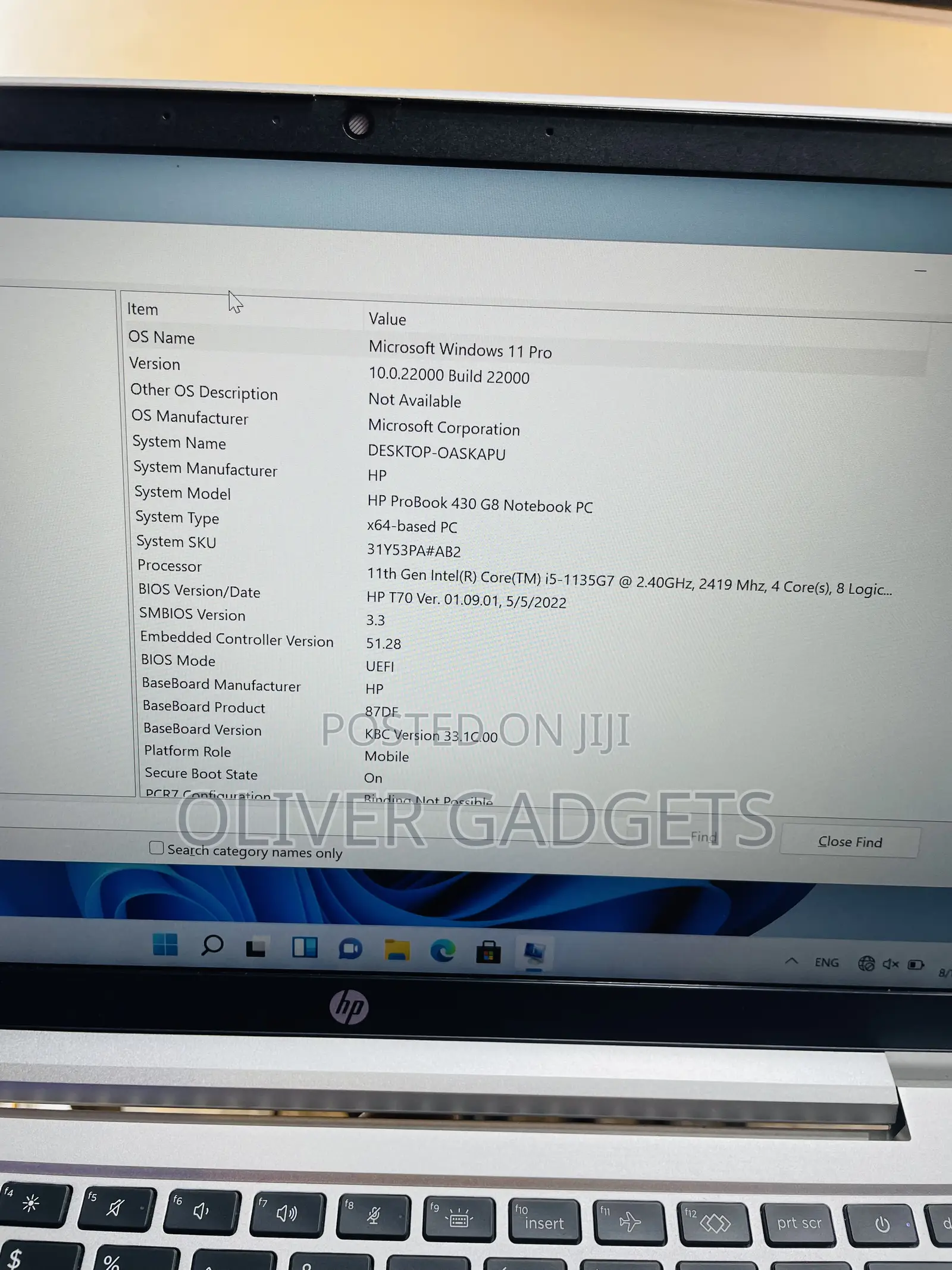Laptop HP ProBook 430 G8 8GB Intel Core i5 SSD 256GB