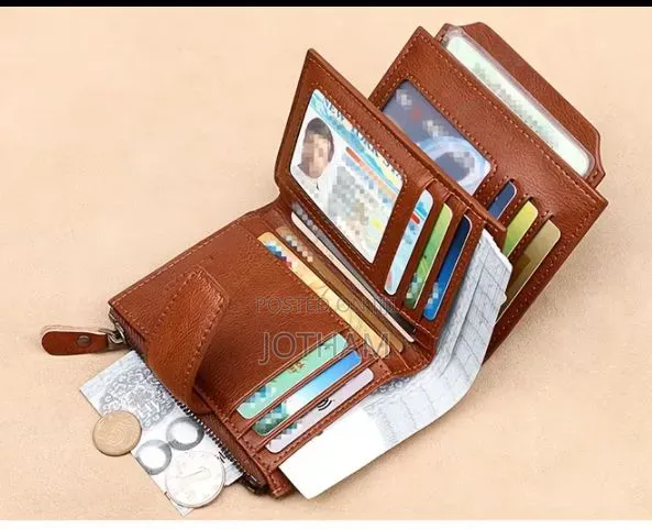 Men's Vertical Short Wallet, Multi-Functional Minimalist Card Holder