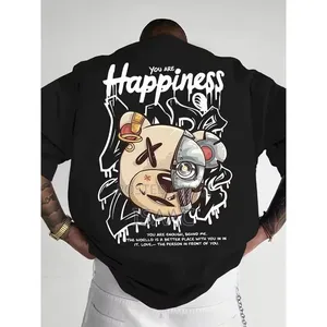 Men’s Oversized Graphic T-Shirt – Bear Print Streetwear