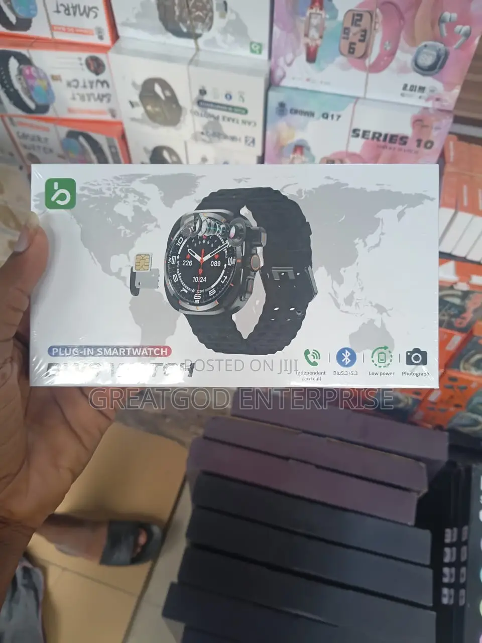 BW8 Plug-in Smartwatch With SIM Slot and Camera