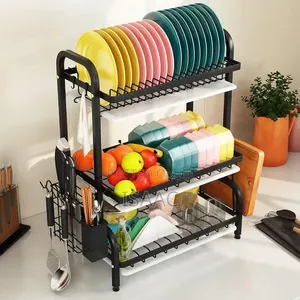 Dish Drying Rack, Metal 3-Tier Large Capacity Dish Rack 'T754401